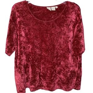 CW Vintage Sweater Short Sleeve Red XL